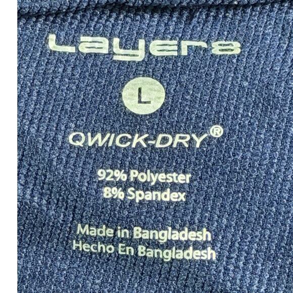 NWT Layer8 Men’s L Blue Standard Fit Tapered Leg Athletic Wear Performance Pants - Picture 3 of 7